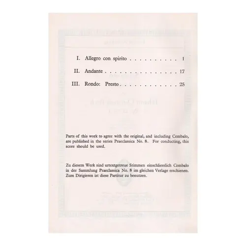 Sinfonia D Major Op.18 N.4