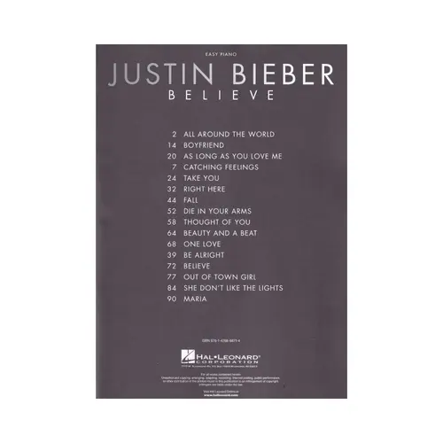 Believe - Easy Piano