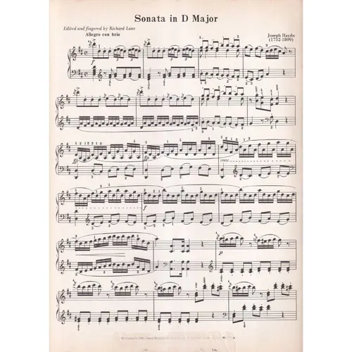 Sonata In D Major