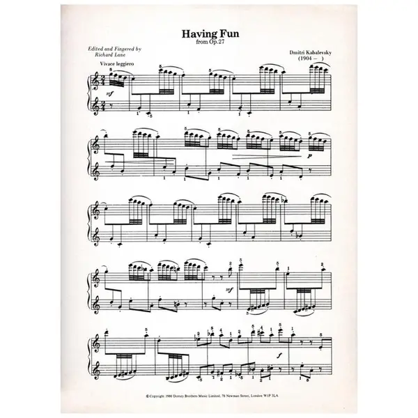 Having Fun From Op.27