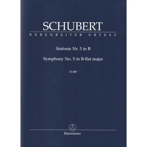 Sinfonie N.5 In B - D 485 - Study score