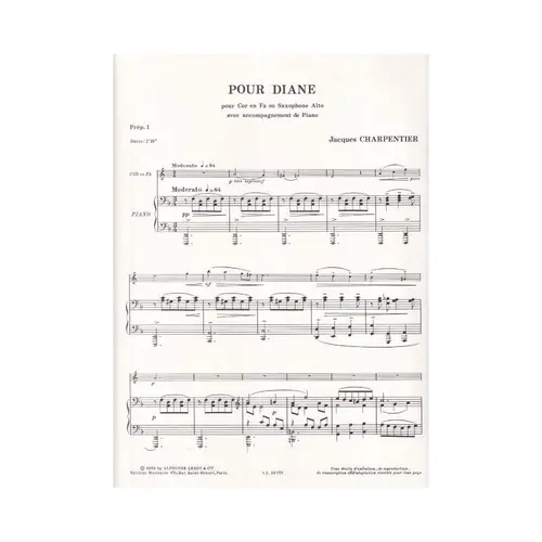 Pour Diane Pour Cor En Fa Ou Sax Alto