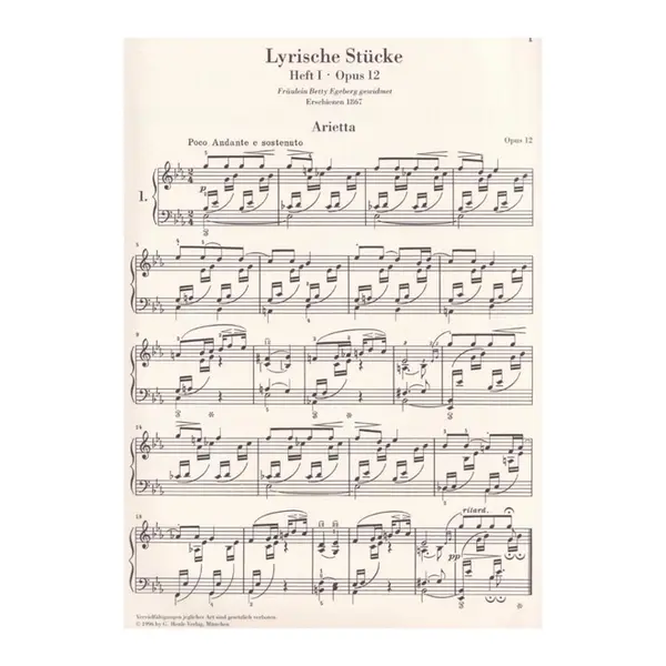 Lyric Pieces Vol.1 Op. 12 - Urtext