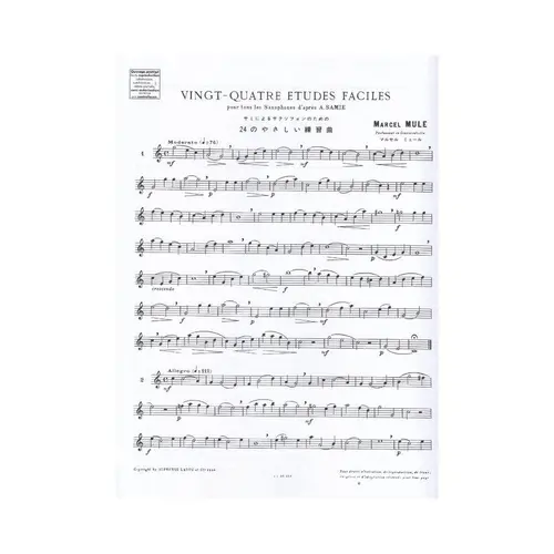 Vingt-Quatre Etudes Faciles