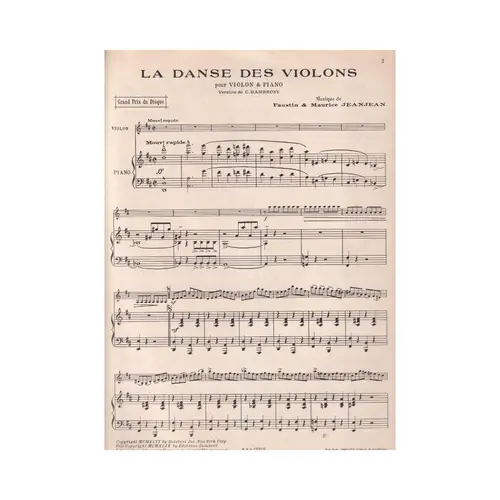 La Danse Des Violons   (Edição Antiga)