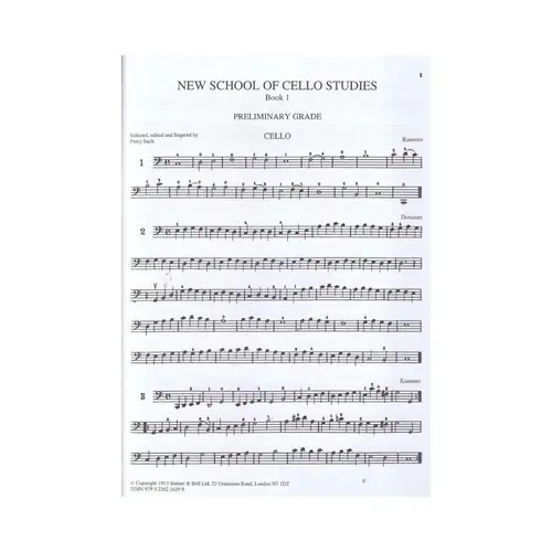 New School Of Cello Studies - Vol. 1 - Preliminary Grade
