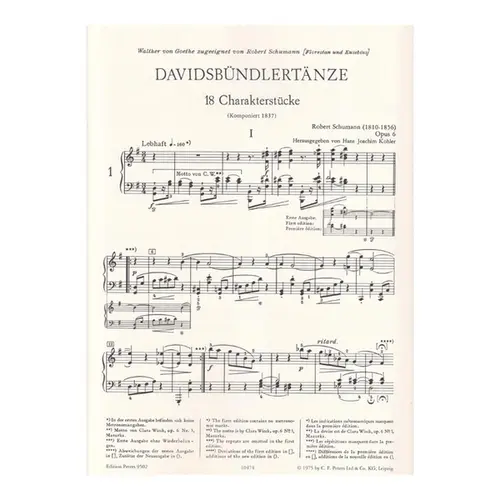 Davidsbundlertanze - Op.6