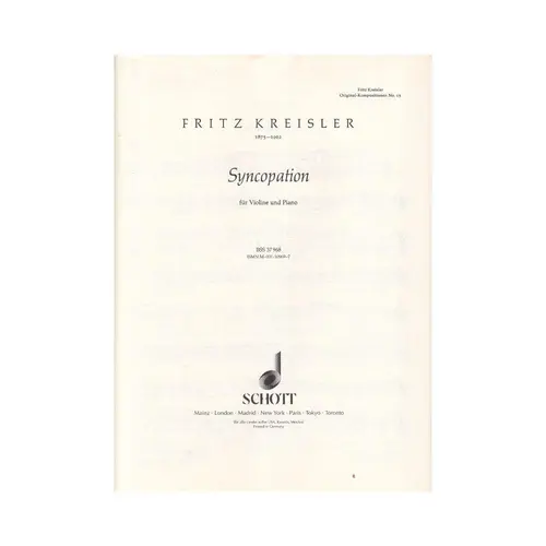 Syncopation Fur Violine