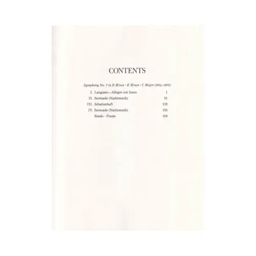 Symphony N.7 In Full Score