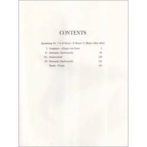 Symphony N.7 In Full Score