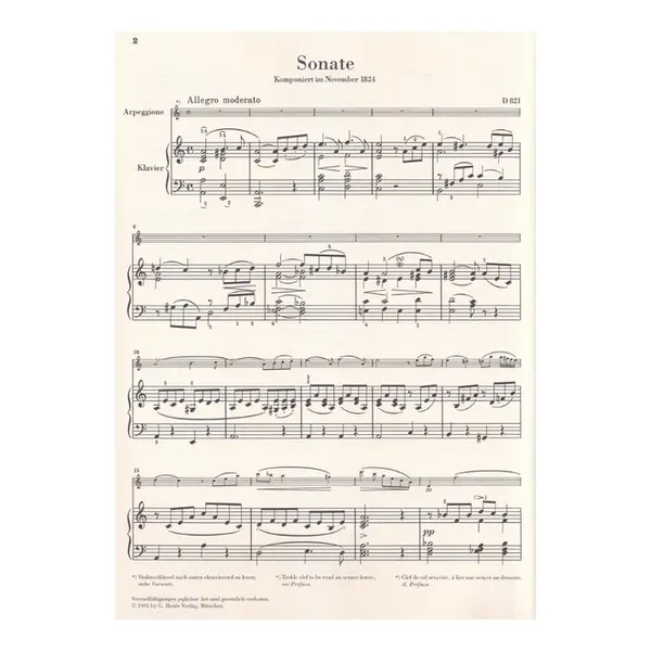Sonate Arpeggione D 821  ( Edition for violoncello )