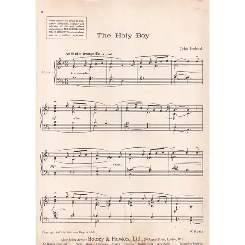 The Holy Boy   (Edição Antiga)