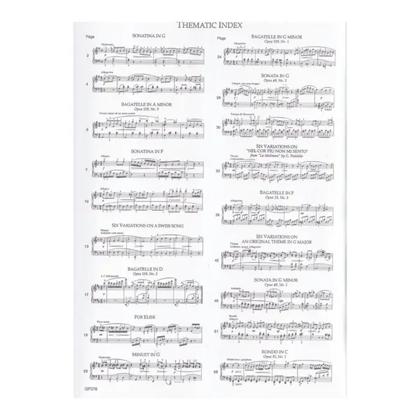 Beethoven - Selected Works For Píano
