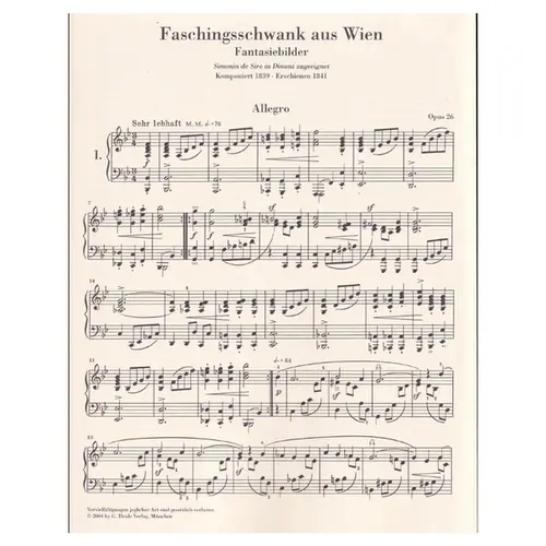 Faschingsschwank Aus Wien -  Op.26  Urtext
