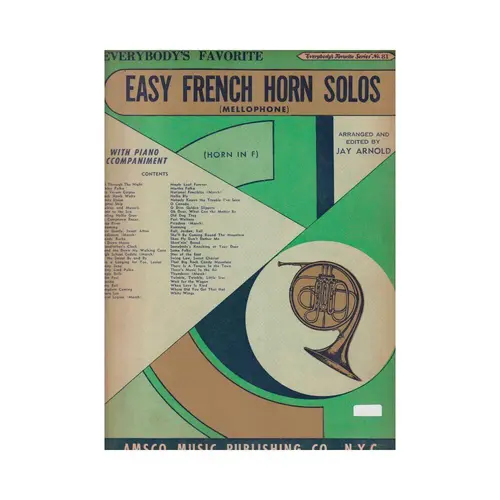 Easy French Horn Solos  (Edição Antiga)