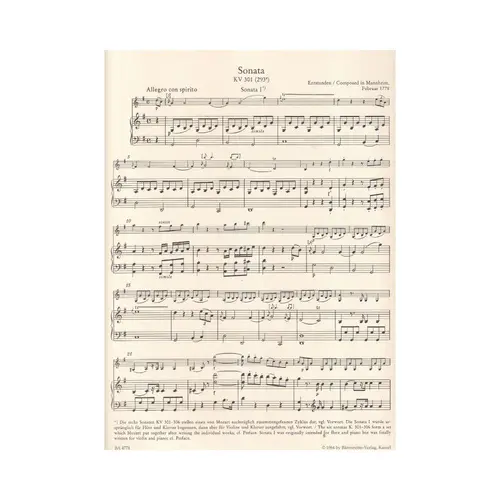 Sonatas for piano and violin KV 301-306, KV 296, KV 378 - The Mannheim - Paris - Salzburg Sonatas