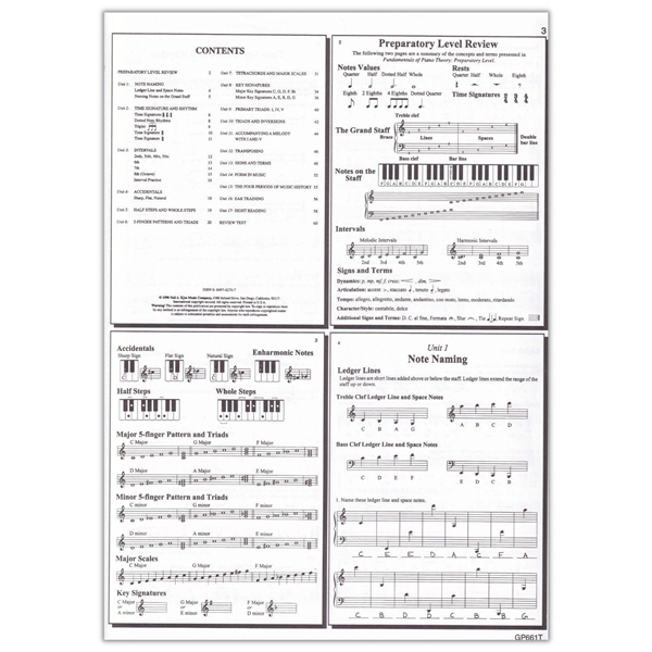 Fundamentals Of Piano Theory - Level 1 - Teacher - Fundamentals Of ...