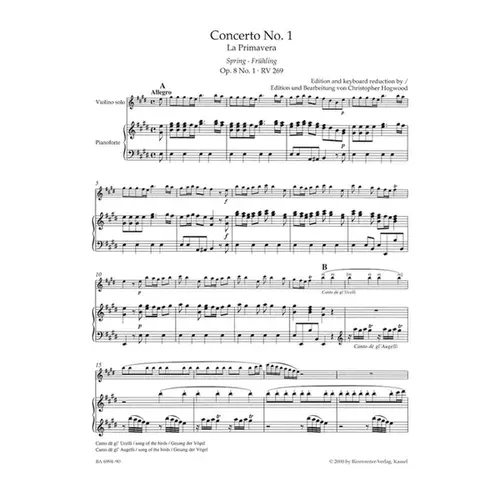 The four seasons for violin and piano