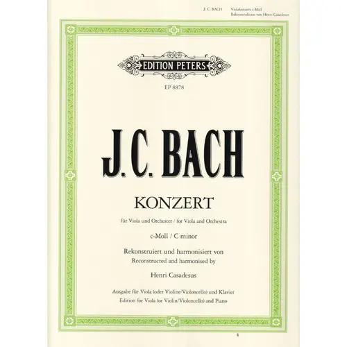Concerto in C Minor - edition for viola (violino our violoncello) and piano