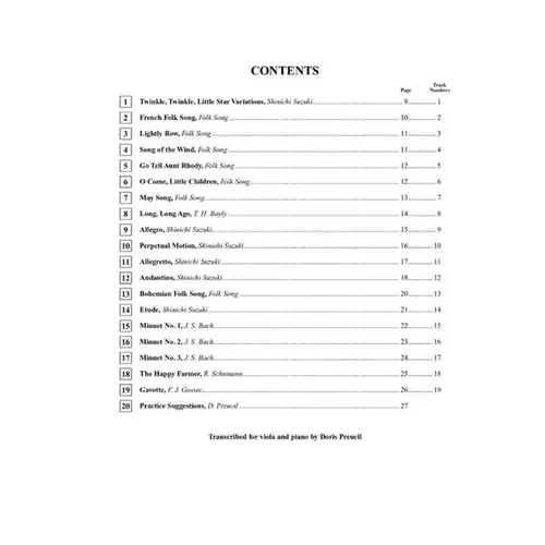 Suzuki Viola School Vol.01 - Book Only Método Suzuki® Para Viola