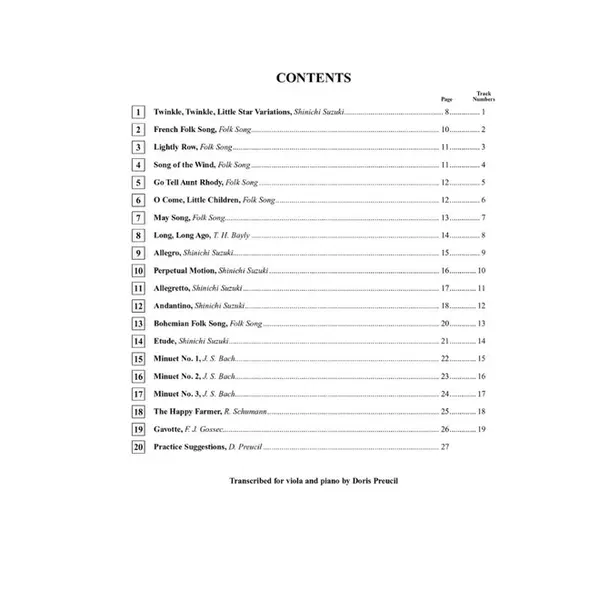 Suzuki Viola School Vol.01 - Book Only Método Suzuki® Para Viola