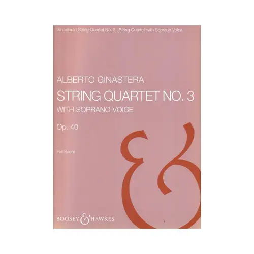 String Quartet N.3 With Soprano Voice Op.40 (Full Score)