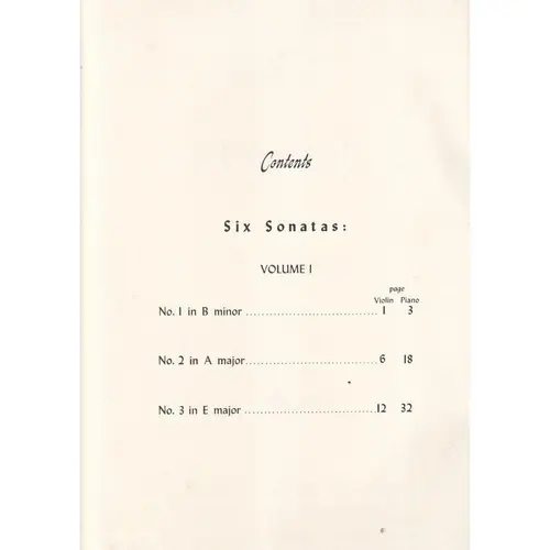 Six Sonatas - V.1 N.1,2,3   S.1014/5/6  (Edição Antiga)