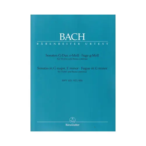 Sonaten Fur Violine Und Basso C.-Bwv 1021,3