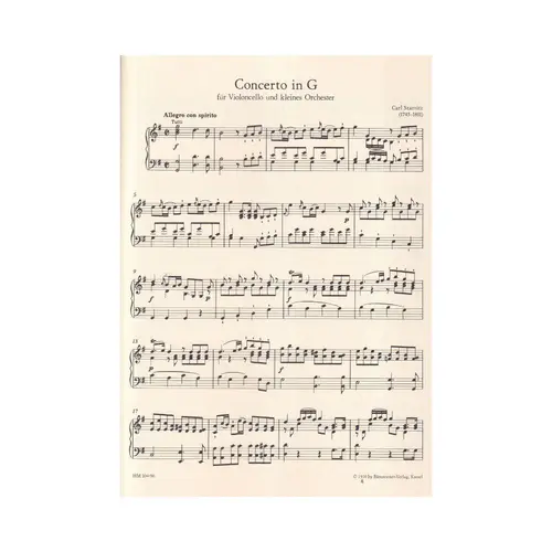 Concerto I In G major for violoncello and orchestra