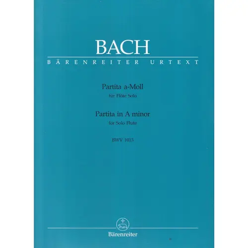 Partita in A minor for solo flute - BWV 1013 - Urtext