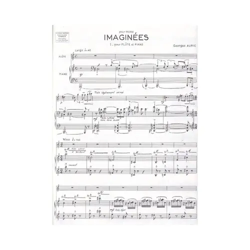 Imaginées Pour Fluet Et Piano