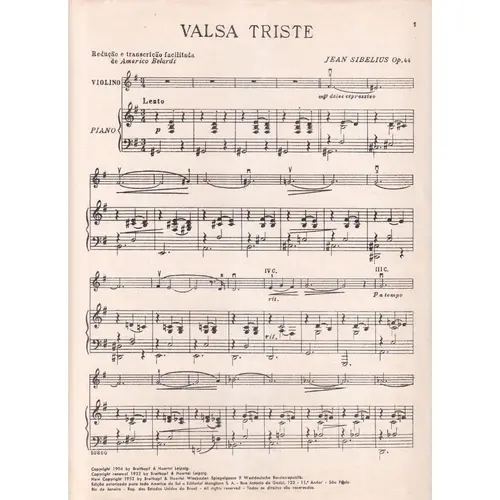 Valsa Triste - Op.44