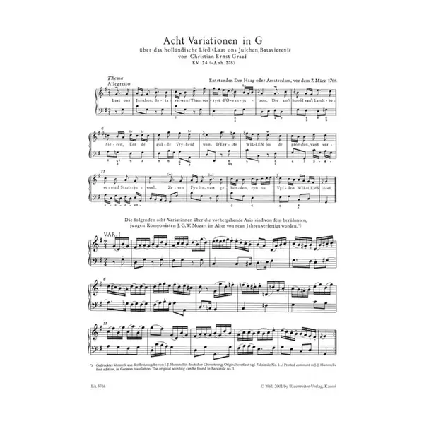 Variations for piano