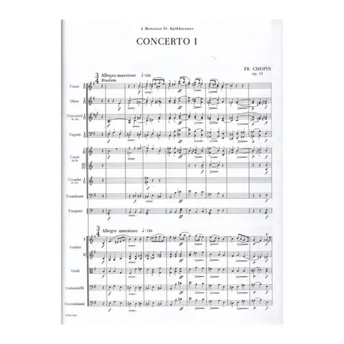 Concerto In E Minor  - Complete Works XIX - revisor Paderewski - score