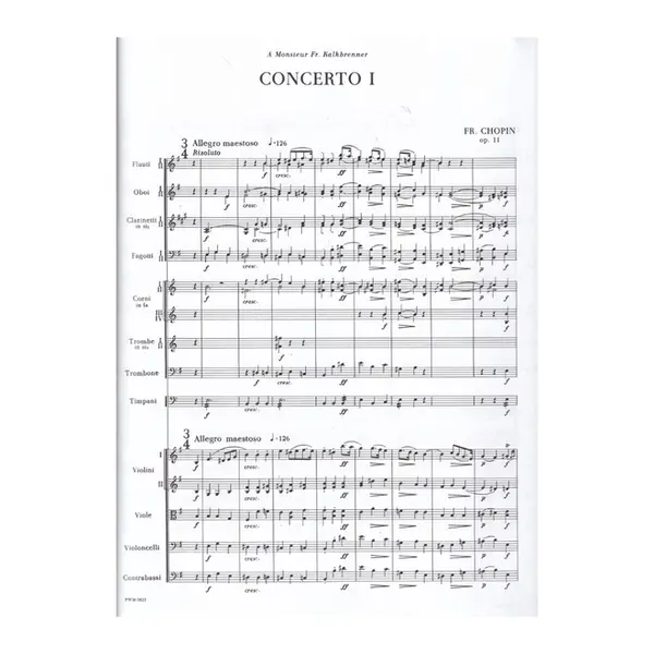 Concerto In E Minor  - Complete Works XIX - revisor Paderewski - score