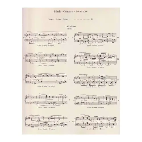 24 Preludes - Op.11 - Urtext