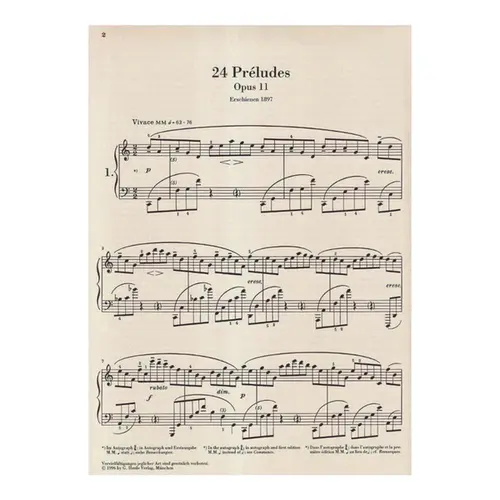 24 Preludes - Op.11 - Urtext