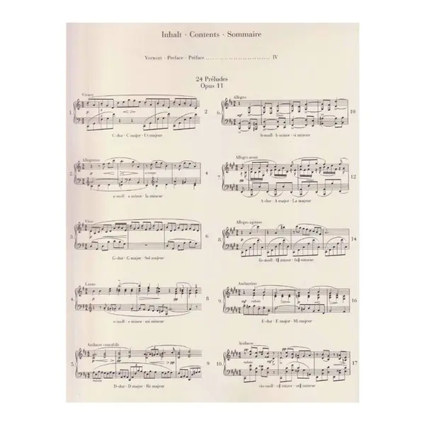 24 Preludes - Op.11 - Urtext