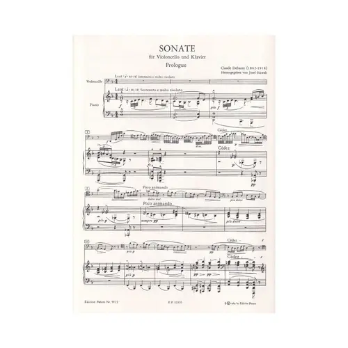 Sonate Pour Violoncelle Et Piano