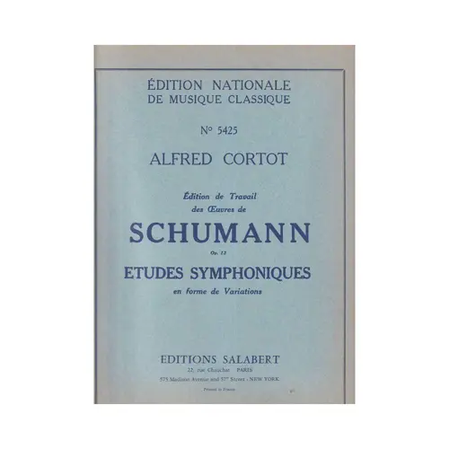 Etudes Symphoniques - Op.13 - Revisão A. Cortot  (Edição Antiga)