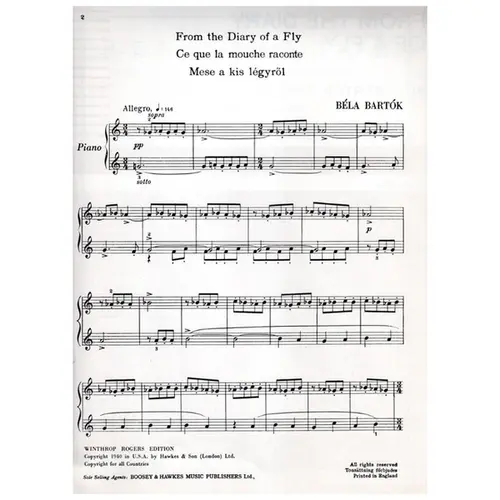 From The Diary Of A Fly  (Mikrokosmos vol.6)