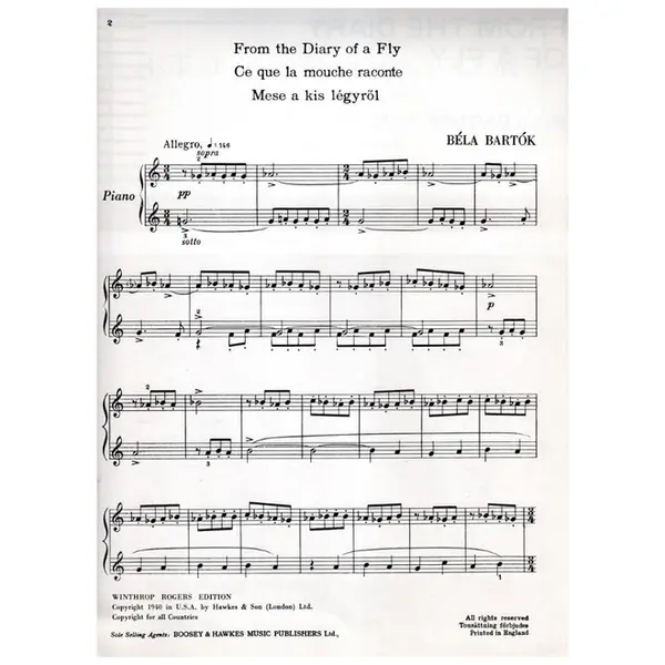 From The Diary Of A Fly  (Mikrokosmos vol.6)
