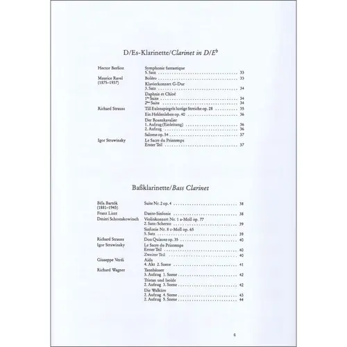 Orchester Probespiel - Clarinet