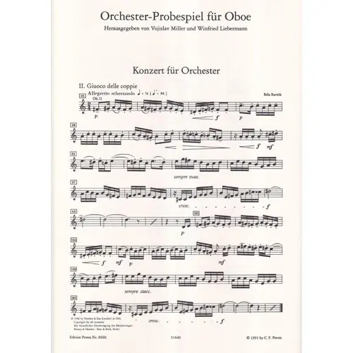 Orchester Probespiel - Oboe