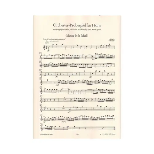 Orchester Probespiel - French Horn