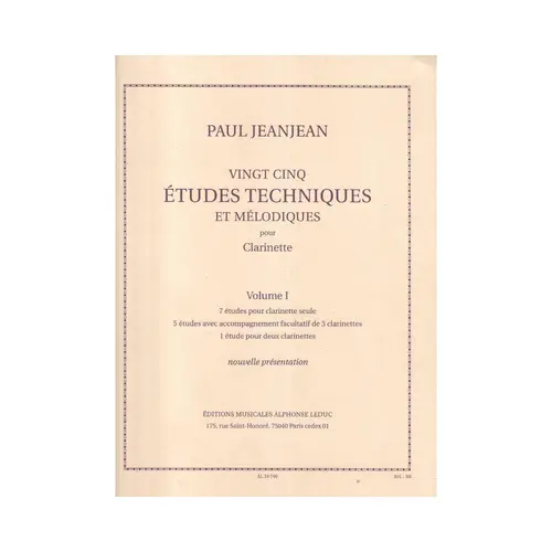 Vingt Cinq Etudes Techniques Et Melodiques - Vol.1