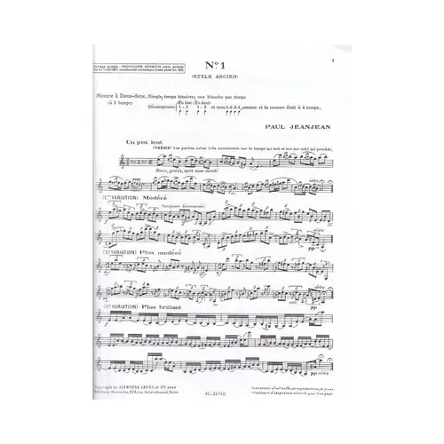 Vingt Cinq Etudes Techniques Et Melodiques - Vol.1