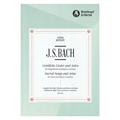 Sacred Songs and arias for voice and basso continuo