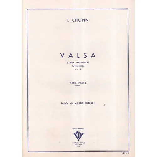 Valsa N.14 Em Mi Menor (Postuma) para piano