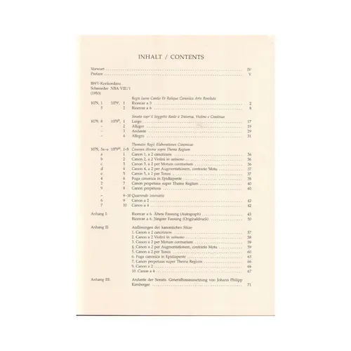 Musical Offering BWV 1079 - Study score